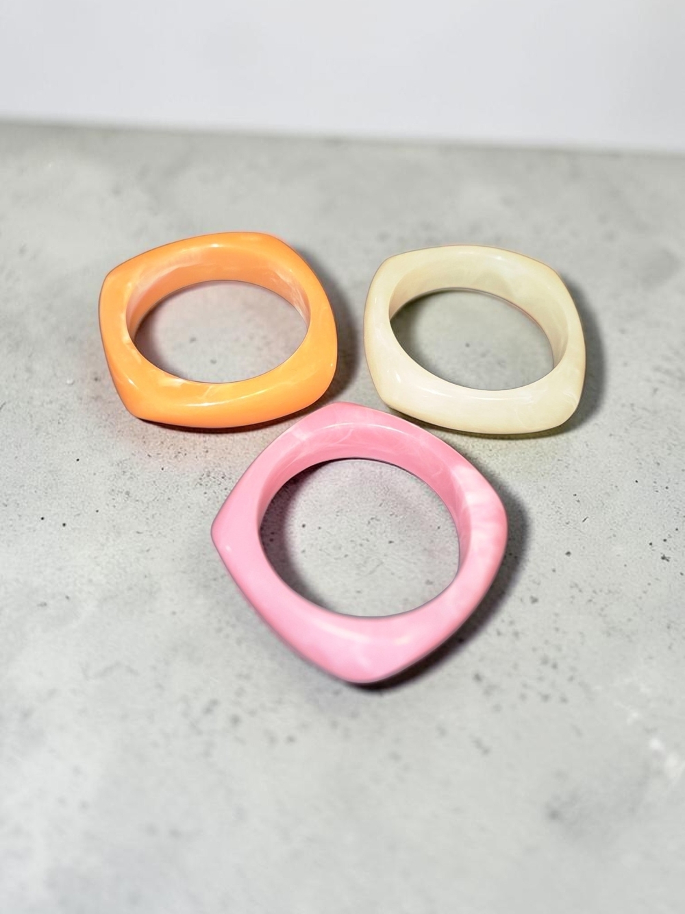 PiperK Color Pop Bangle Set — Pink, Green, Coral, Or Blue, Pick One, NWT - Picture 3 of 13